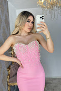 Women's Pearl Embellished Mermaid Dress