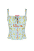 Women's Vintage Floral Print Top + Skirt Set