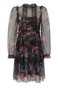 Women's Floral Wonder Micro Mini Dress Black
