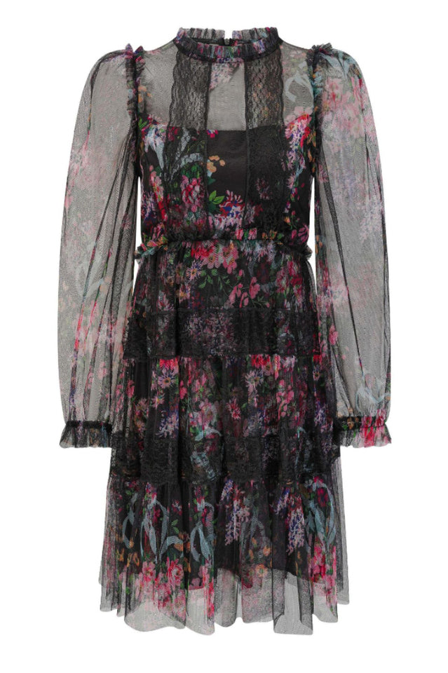 Women's Floral Wonder Micro Mini Dress Black