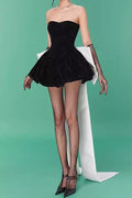 Women's Cookie Strapless Bow Mini Dress