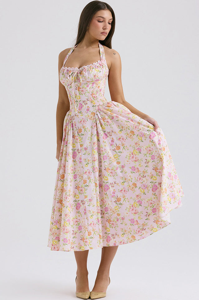 Women's Adabella Cotton Halter Midi Sundress