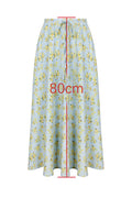 Women's Vintage Floral Print Top + Skirt Set