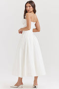 Women's Lady Black Strapless Midi Dress