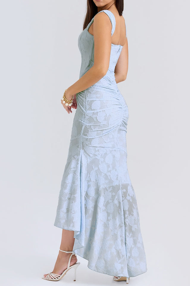 Women's Cesca Retro Cream White Floral Maxi Dress