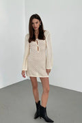 Women's Kayleigh Crochet Knit Mini Dress