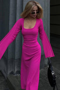 Women's Jaye Long Sleeve Maxi Dress Fuchsia S