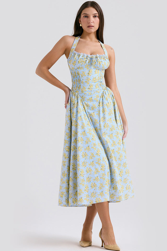 Women's Adabella Cotton Halter Midi Sundress