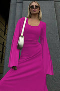 Women's Jaye Long Sleeve Maxi Dress Fuchsia