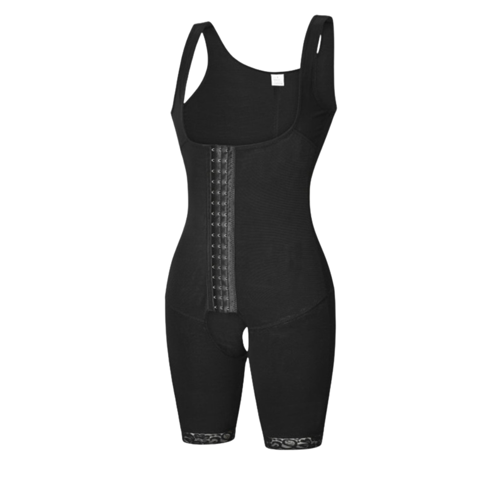 Women's High Waist Tummy Control Shapewear Bodysuit with Hook Closure