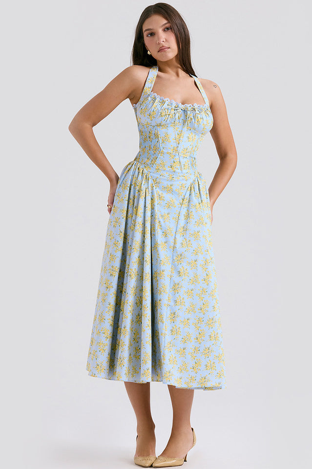 Women's Adabella Cotton Halter Midi Sundress