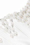 Women's Nalita Vintage Cream Beaded Strapless Dress