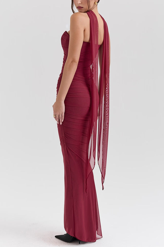 Women's Hallie Corset With Neck Scarf + Skirt Set