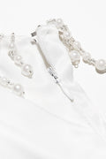 Women's Nalita Vintage Cream Beaded Strapless Dress