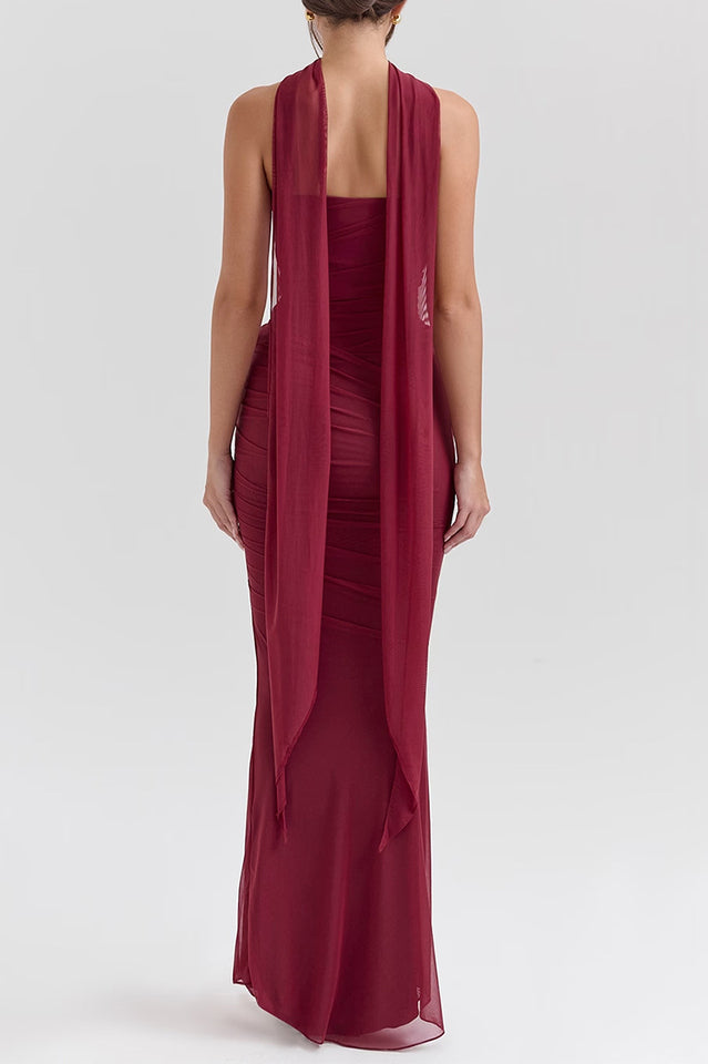 Women's Hallie Corset With Neck Scarf + Skirt Set