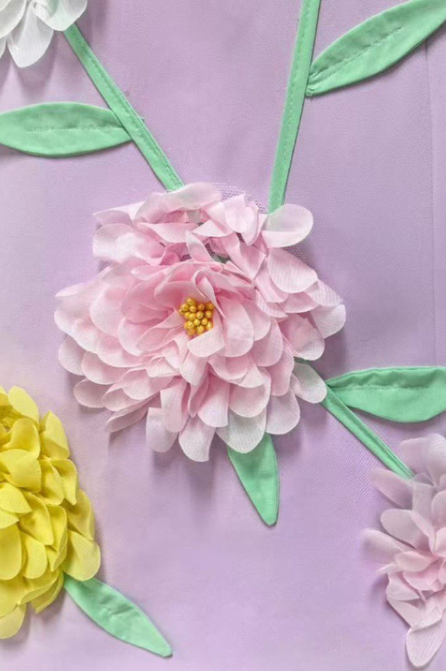 Women's Sibyl Floral Applique Sleeveless Mini Dress