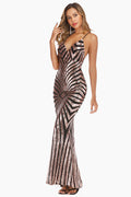 Women's Sexy Backless Sequin Cocktail Dress