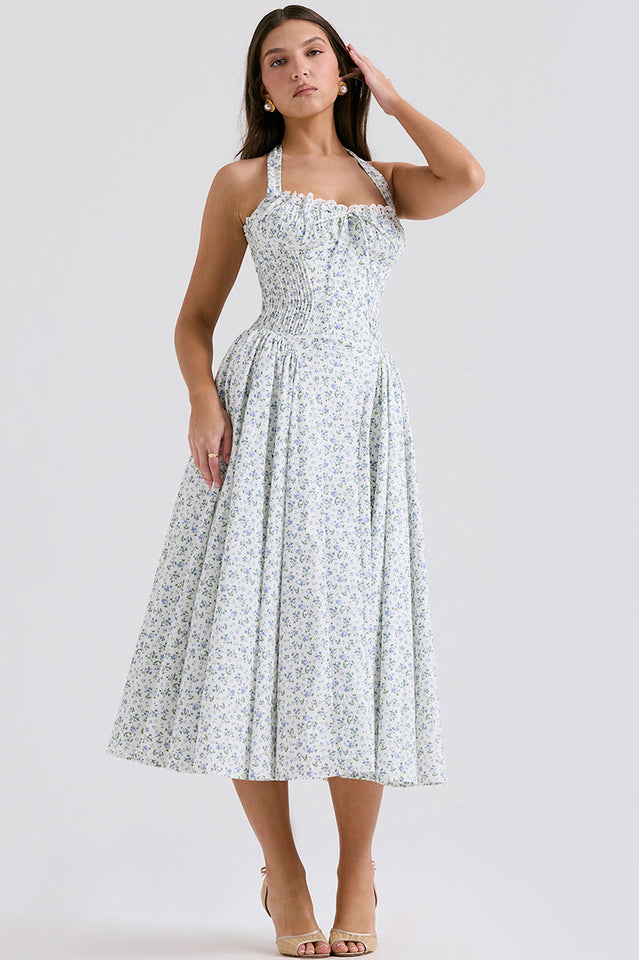 Women's Adabella Cotton Halter Midi Sundress