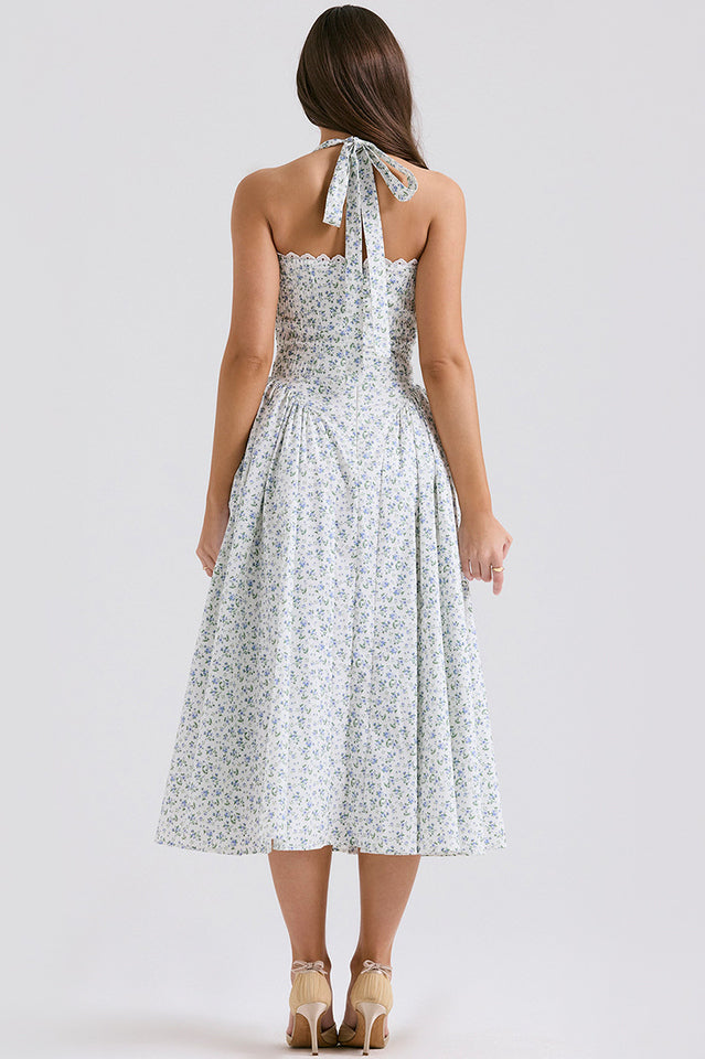 Women's Adabella Cotton Halter Midi Sundress
