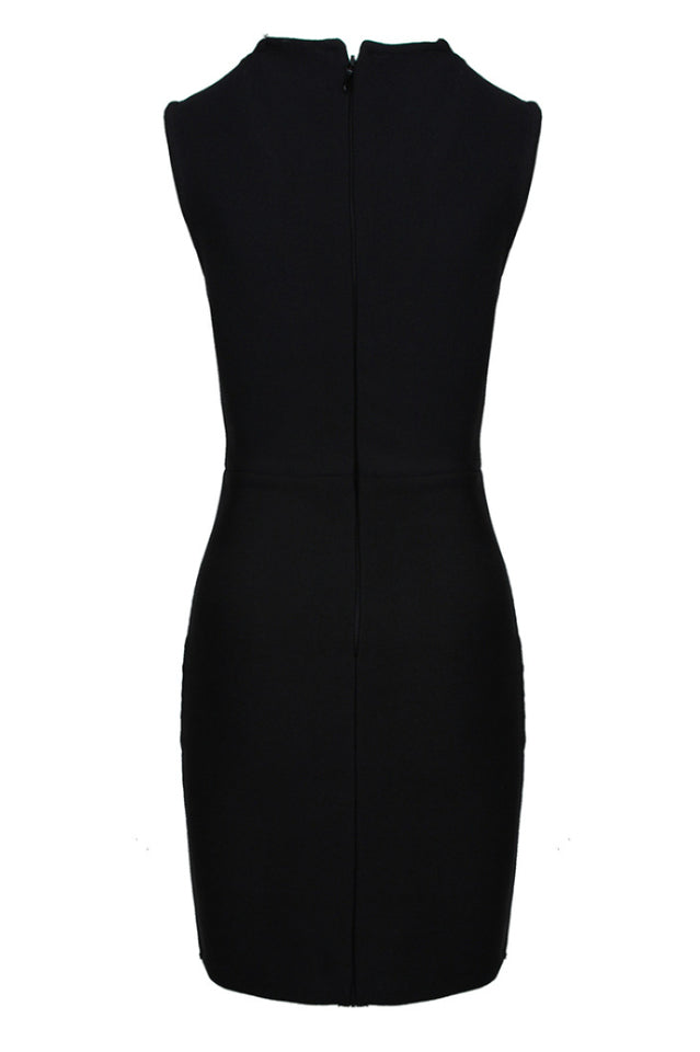 Women's Rhinestone Detail Spliced Dress