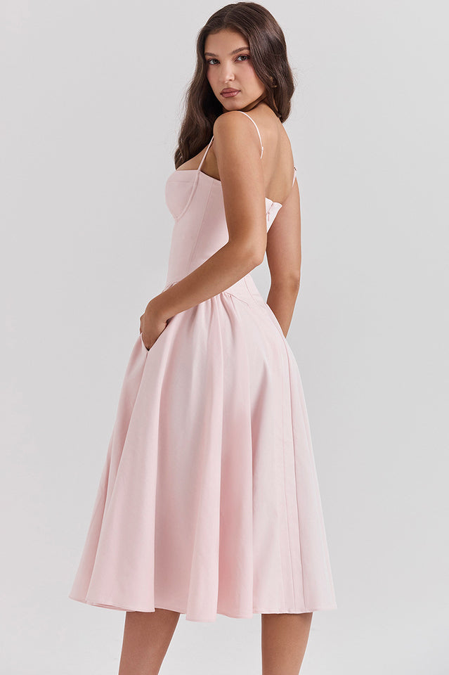 Women's Samaria French Navy Corset Sundress