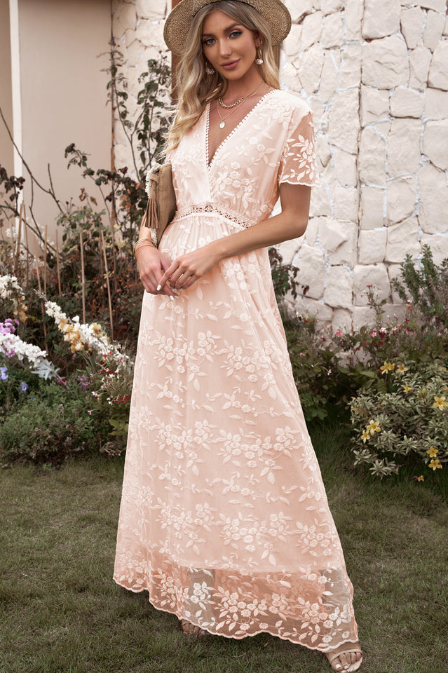 Women's Emma Boho Floral Lace Maxi Dress