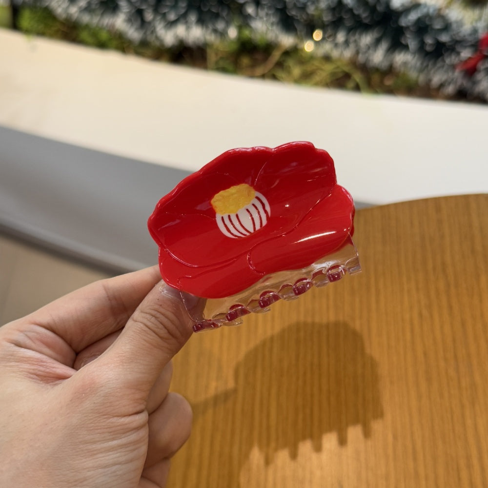 Alorar cute lotus hair clip claw clamp with intricate floral design and a vibrant color, perfect for stylish hair styling.