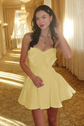 Women's Holly Strapless Skirt with Bow Detail Yellow