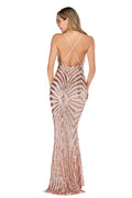 Women's Sexy Backless Sequin Cocktail Dress