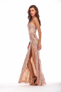Women's Shining Sequin Highly Split Maxi Dress