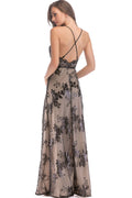 Women's Sequin Slit Glitter Maxi Evening Party Dress