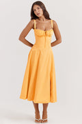 Women's Carmen Bustier Sundress Tangerine