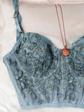 Women's Vintage Lace Embroidery Bustier