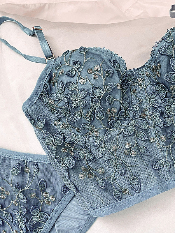 Women's Vintage Lace Embroidery Bustier