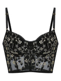 Women's Vintage Lace Embroidery Bustier