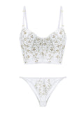 Women's Vintage Lace Embroidery Bustier