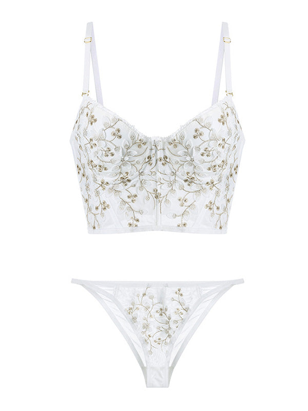 Women's Vintage Lace Embroidery Bustier