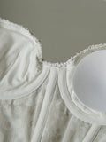 Women's Vintage Lace Embroidery Bustier