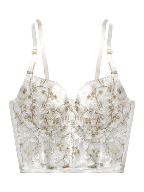 Women's Vintage Lace Embroidery Bustier