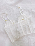Women's Vintage Lace Embroidery Bustier