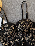 Women's Vintage Lace Embroidery Bustier