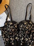 Women's Vintage Lace Embroidery Bustier