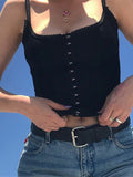 Women's Eye Hook Lace Trim Corset Top Black