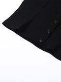Women's Black Button Down Corset Top