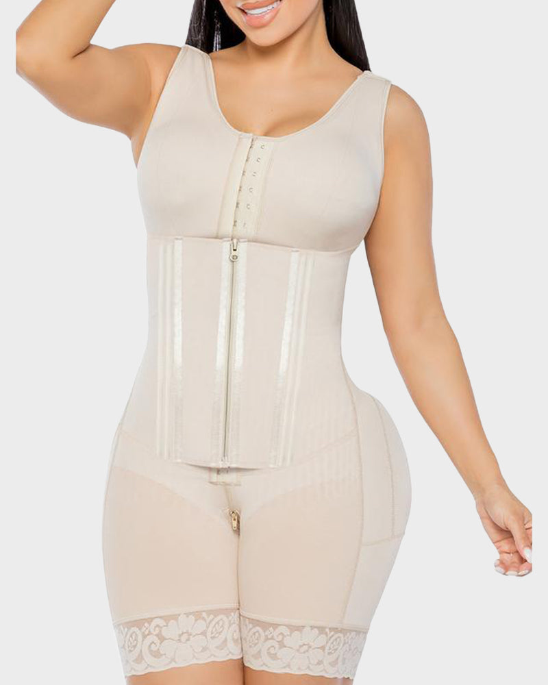 Women’s Colombian Faja Double Tummy Control Full Body Shapewear Skin