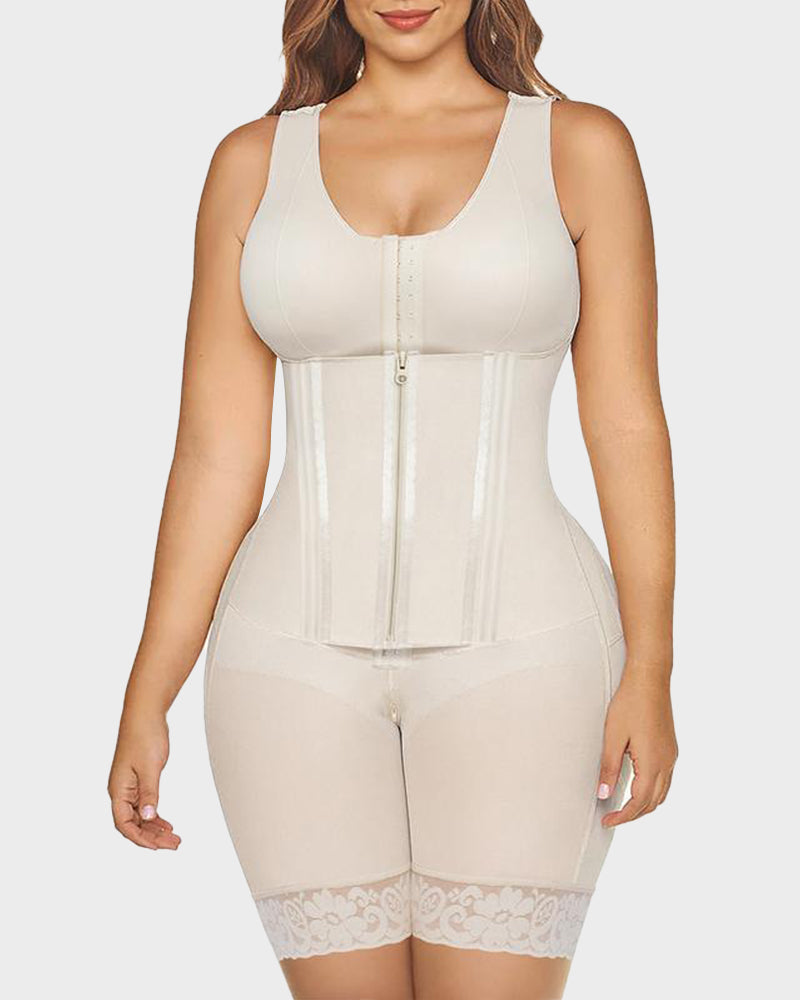 Women’s Colombian Faja Double Tummy Control Full Body Shapewear