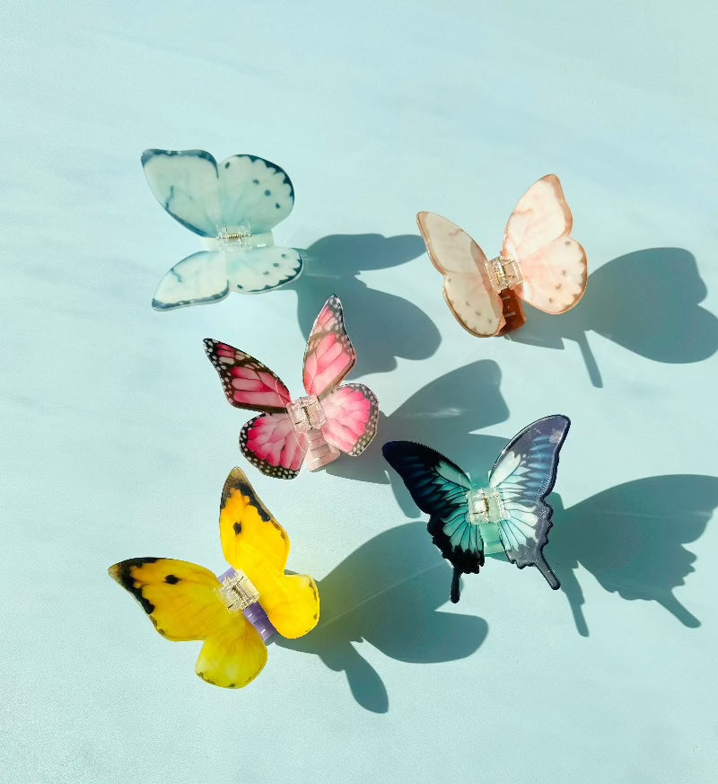 Alorar fantasy butterfly hair claw clamp with intricate design and vibrant colors, perfect for securing hairstyles.