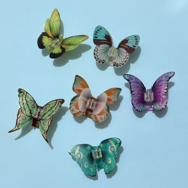 Alorar green dragontail butterfly hair claw clamp with intricate wing design and durable hold for stylish hair styling.
