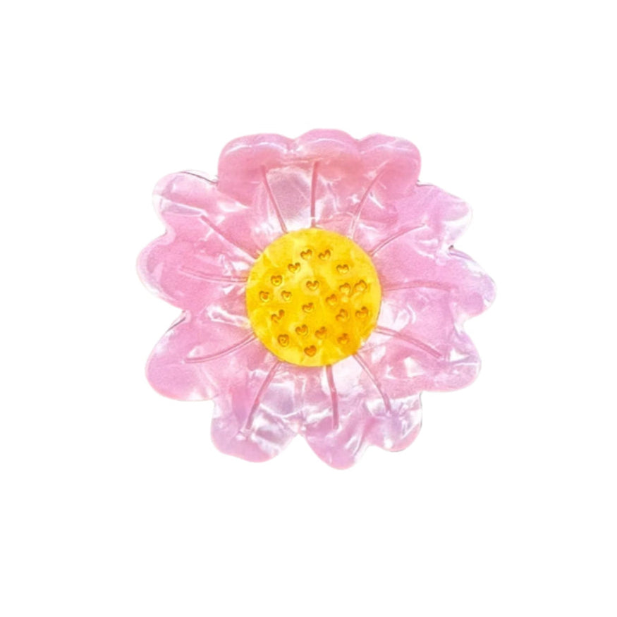 Alorar soft daisy hair claw clamp in pastel colors, featuring a floral design and sturdy grip for stylish hair updos.