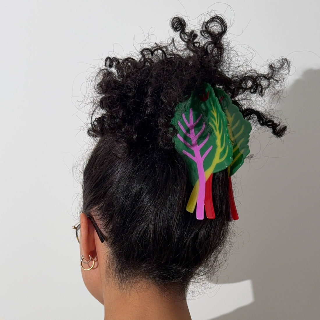 XL Rainbow Chard Hair Claw Clip